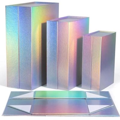 Colorful Packaging Folding Box Holiday Gift High End Gift Box Magnetic Hot Stamping Concave And Convex Empty Box
