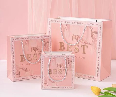 Customized Thick White Cardboard Tote Bag Color Printing Cosmetic Gift Bag Clothing Shopping Paper Bag