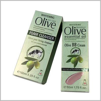 White Card Folding Paper Box For Lipstick Foundation And Eye Cream Health Care Products