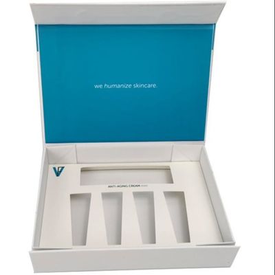 Custom Rigid Packaging Gift Box For Skincare Set With Magnetic Closure Foam Insert