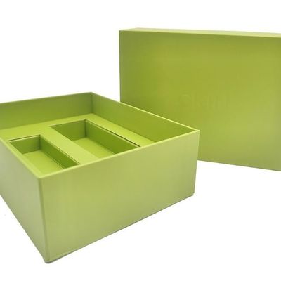 Custom Luxury Rigid Gift Box With Insert For Skincare Or Electronic Products Matte Green Packaging