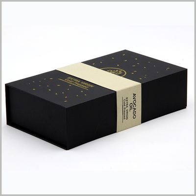 Luxury Rigid Perfume Packaging Box With Logo Custom Black Cardboard Box for Fragrance Bottles