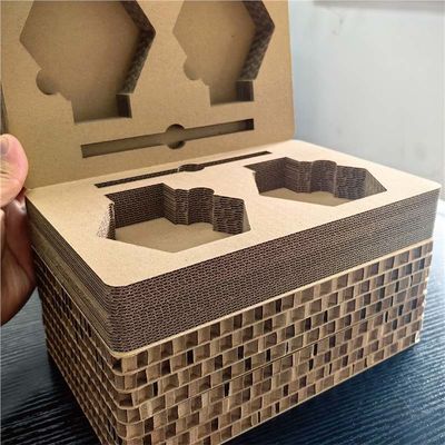 Custom Eco-Friendly Honeycomb Paper Insert Packaging Box With Die Cut Compartments For Bottles And Fragile Items