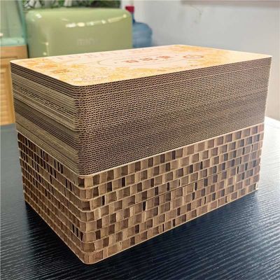 Custom Eco-Friendly Honeycomb Paper Insert Packaging Box With Die Cut Compartments For Bottles And Fragile Items