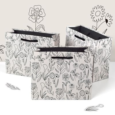 Wedding Gift Bag Small Medium And Large Simple White Card Birthday Gift Paper Handbag