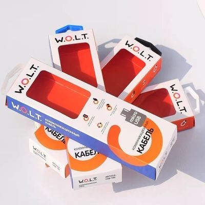 Custom Cardboard Packaging Box With Compartments For Power Banks And USB Cords