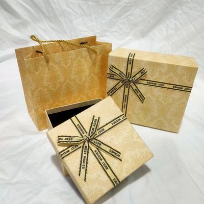 High Grade Gift Box With Lid And Champagne Color For Valentine'S Day And Mother'S Day With Customized Logo