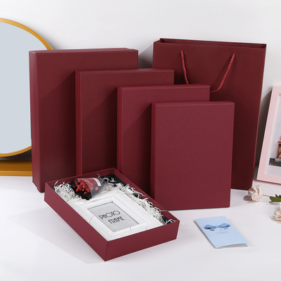 Wine Red Wedding Gift Box Birthday Gift Box Village Shirt Clothes Gift Box Shoe Packaging Box Empty Box