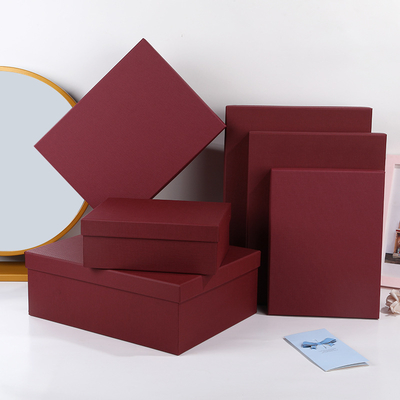Wine Red Wedding Gift Box Birthday Gift Box Village Shirt Clothes Gift Box Shoe Packaging Box Empty Box