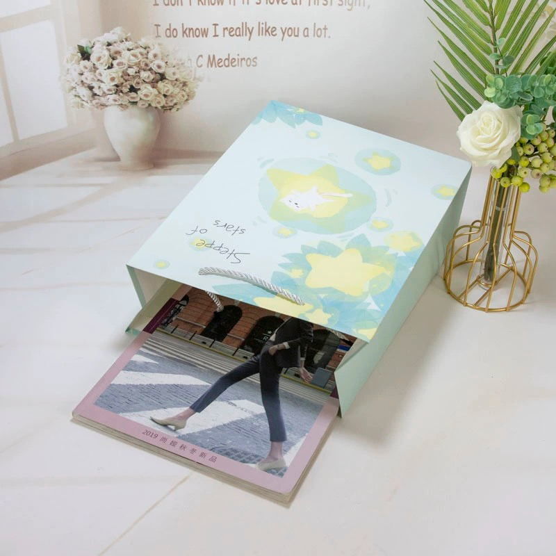 Cardboard Promotional Custom Printed Luxury Paper Bag With Ribbon Handles For Shopping Bag With Your Own Logo
