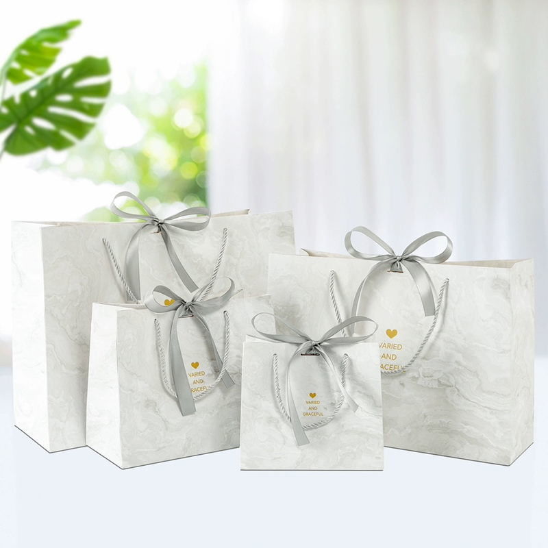 100% Paper Shopping Bags For Shopping Recyclable Disposable