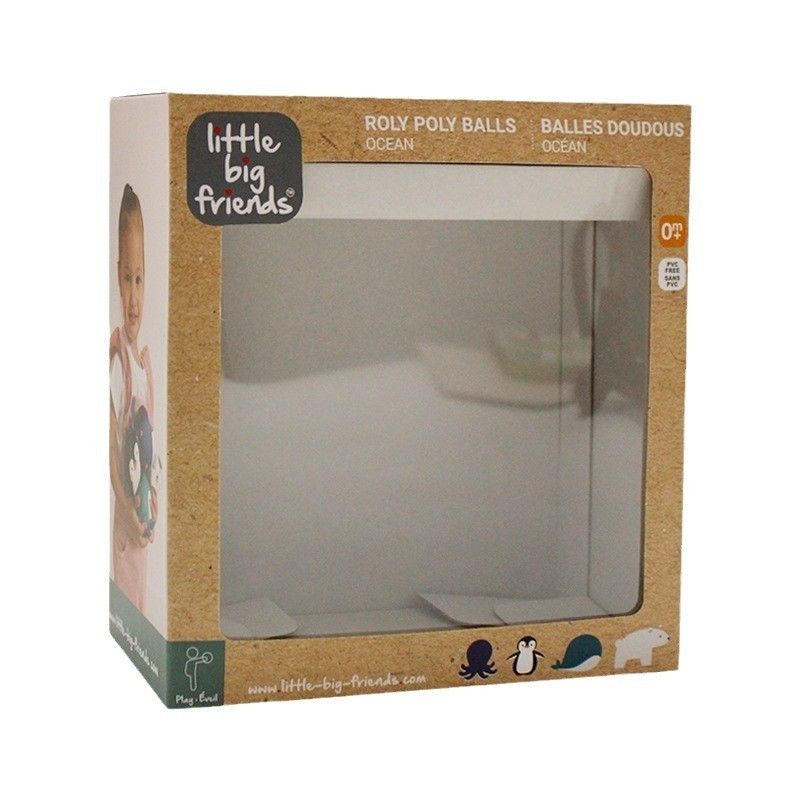 Window Toy Packaging Paper Box Color Box Custom Folding Buckle Bottom Box Children'S Plush Toy Blind Box