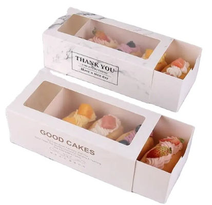 Kraft Cardboard Bakery Packaging Box With Clear Display Window Food Grade Cake Snacks Bakery Gift Box
