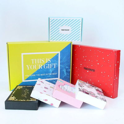 Customized Logo Black Gloss Lamination Corrugated Gift Paper Mailer Box Packaging