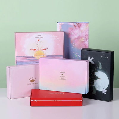 Rigid Cardboard Packaging White Box Removable Lid Gift Boxes White Shipping Boxes