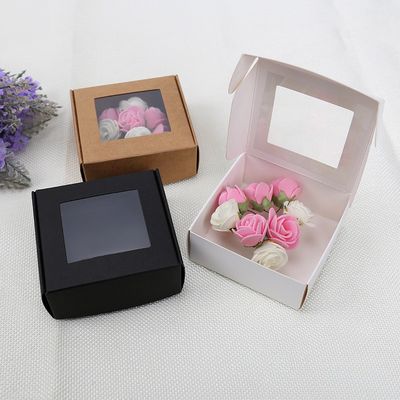 Nhà máy tùy chỉnh Logo thân thiện với môi trường hoa quà bánh giấy hộp nướng thực phẩm bao bì hộp với cửa sổ
