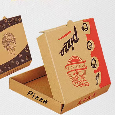 Custom Pizza Packaging Box Kraft Paper Pizza Takeaway Box 10 12 13 Inch Corrugated Thickened