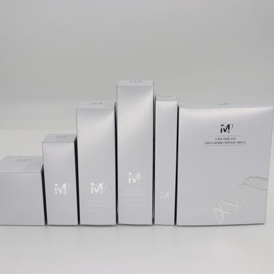 Hộp đóng gói mỹ phẩm bằng bạc tùy chỉnh cao cấp Hộp chăm sóc da Hộp đóng gói Hộp đóng gói Logo đóng dấu bằng bạc