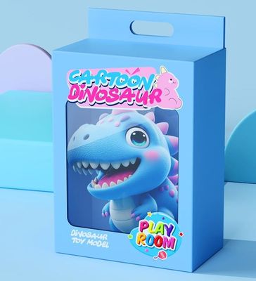 Custom Window Gift Box for Toys Cups Badges Underwear Socks Creative Cardboard Packaging Box with Clear Display