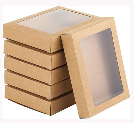 Custom Kraft Paper Window Folding Paper Box Postcard Photo Frame Packaging Box Holiday Greeting Card