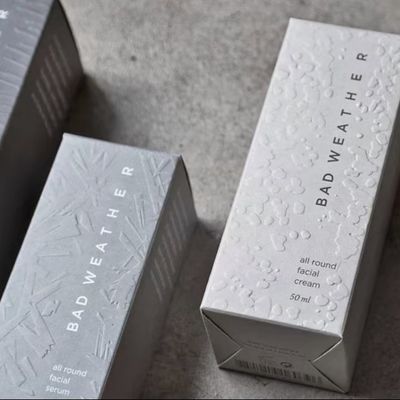 Luxury Skincare Product Packaging Custom Printed White Paper Boxes