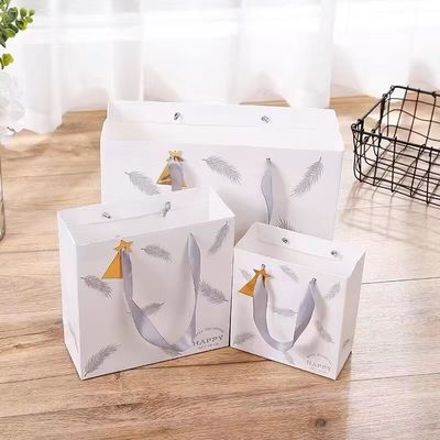 Customizable Colorful Paper Bags for Seasonal Gifts and Promotions