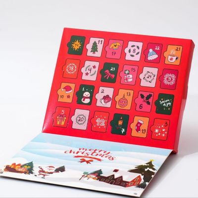 Bom preço Caixa de Presente Estilo Livro de Calendário do Advento de Natal Personalizado com 24 Compartimentos Surpresa caixa vazia on-line