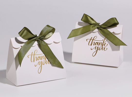 Dark Green Gold Foil Paper Favor Boxes Wedding Candy Gift Bags For Party Birthday And Thank You Gifts