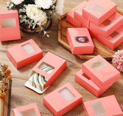 Good price Eco Friendly Kraft Gift Box With Clear Window For Bath Soap Candy Or Cookies online