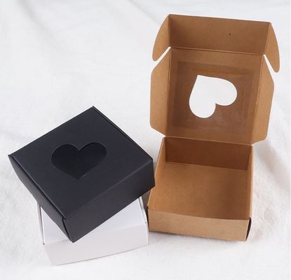 Good price Eco Friendly Folding Paper Box With Heart Cut Out Window For Jewelry And Treats online