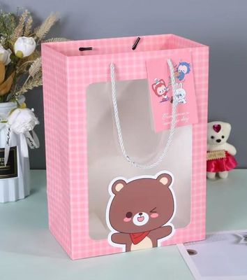 Kantong Hadiah Kertas Kustom Dengan Jendela Die-Cut Untuk Pengemasan Romantis Dan Meriah