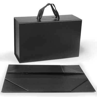 Bon prix Boîte cadeau magnétique pliable avec poignée pour vêtements et chaussures Boîte d'emballage carrée rigide en ligne