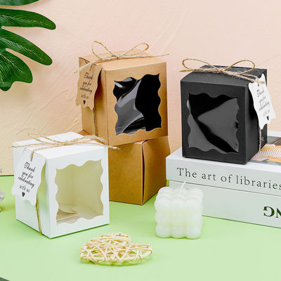 Good price High End Windowed Kraft Gift Boxes For Candles Aromatherapy Empty Gift Simply Packaging online