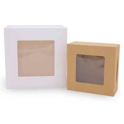 Windows Paper Boxes With Folding gift Box For Packaging Cakes Cookies And Gifts