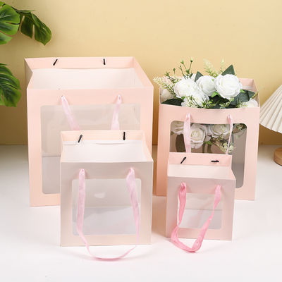 Transparent Windowed Gift  Bags for Flowers Bouquets Plush Toys Special Occasions