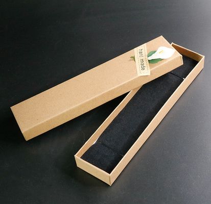 Kraft Paper Pen Gift Box Eco Friendly Lid And Base Packaging For Stationery Business Gifts