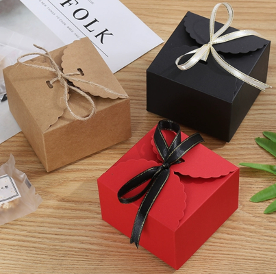 Good price Custom Kraft Paper Dessert Box Square Handmade Cookie Packaging For Bakery Gifts online