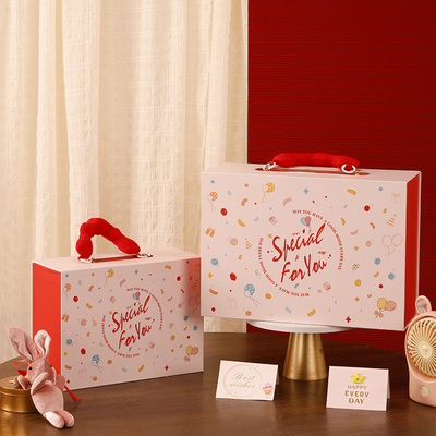 Special For You Gift Box Birthday Valentine'S Children'S Day Present Packaging With Plush Handle