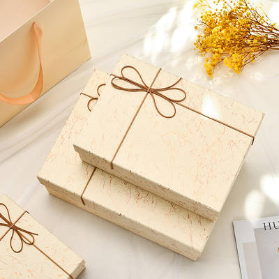 Exquisite Birthday Gift Packaging Box With Lid And Bowknot Perfume Scarf Gift Box
