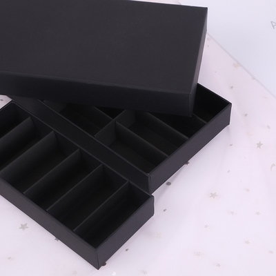 Bon prix Boîte d'emballage d'huile essentielle avec couvercle supérieur et inférieur noir, boîte cosmétique, peut imprimer le LOGO en ligne