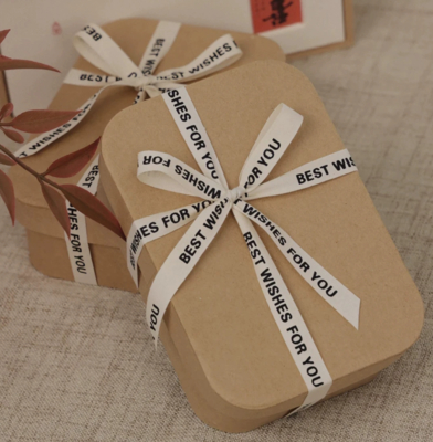 Bom preço Caixas de Presente de Papel Kraft Criativas com Fita Lembrancinhas de Casamento Biscoitos Embalagem para Festas Ecológica on-line