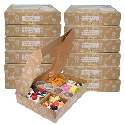Eco Friendly Window Gift Box Picnic Hamper Snack Platter With Donuts Fruits Pastries Burgers Afternoon Tea Set