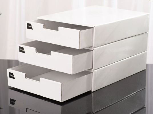 Good price A4 Kraft Paper File Organizer Box Multi Layer Desktop Drawer Storage For Office Home Corrugated Packaging online