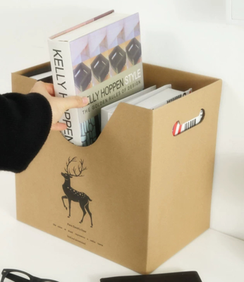 Good price Heavy Duty Kraft Paper Storage Box Multi-Purpose Organizer For Books Files Office Use online