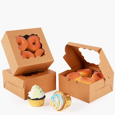좋은 가격 Kraft Paper Square Cake Box with Hollow Window 온라인으로