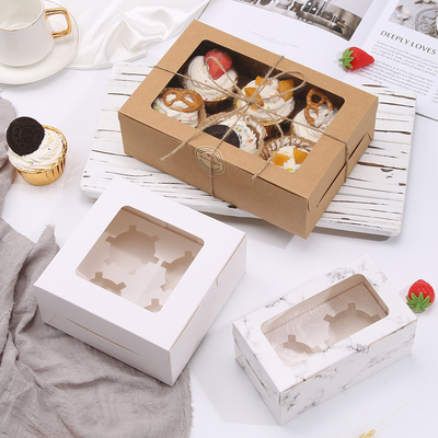 Giá tốt. Hộp đóng gói bánh cupcake cửa sổ trong suốt cho bánh muffin trực tuyến