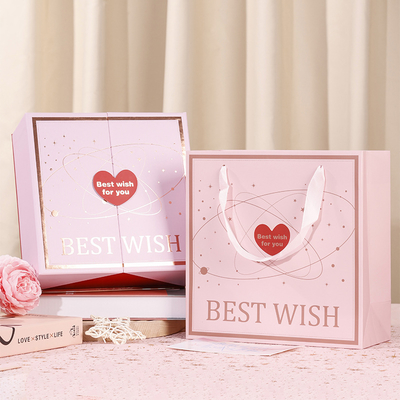 Хорошая цена Luxury Double Opening Cosmetic Gift Box with Gold Foil Design онлайн