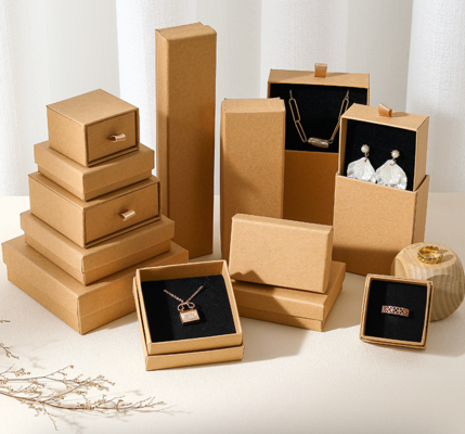 अच्छी कीमत Custom Kraft Jewelry Box Set with Drawer Organizers ऑनलाइन