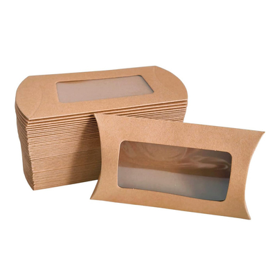 좋은 가격 Kraft Black White Pillow Window Gift Box Set for Candy Packaging 온라인으로