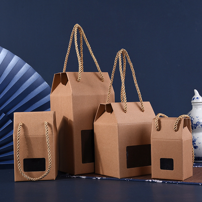 Buon prezzo Universal Creative Kraft Paper Packaging Bag Gift Box Custom Portable Gift Bag Può essere stampato con logo in linea